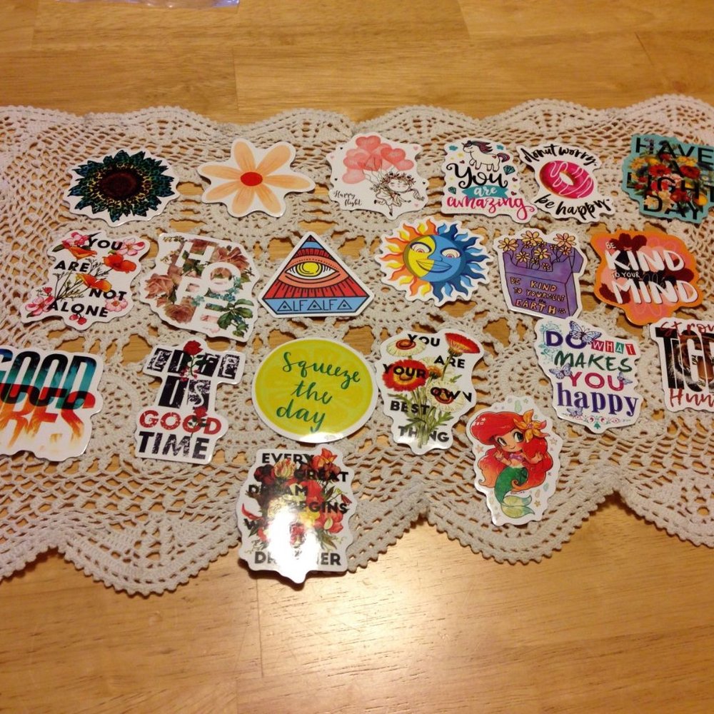 Boho, Hippie 20 new stickers for computer, scrapbooking, Etc